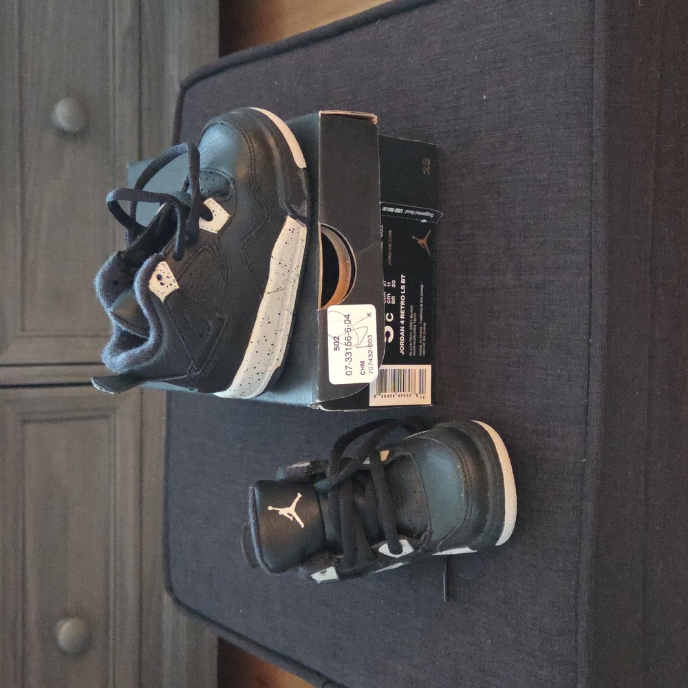 Jordan Baby Black and White Sneakers